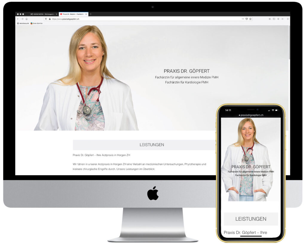 Website Dr. Göpfert Schweiz designt und entwickelt von Pluswordpress.de